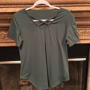 Green cross chest shirt